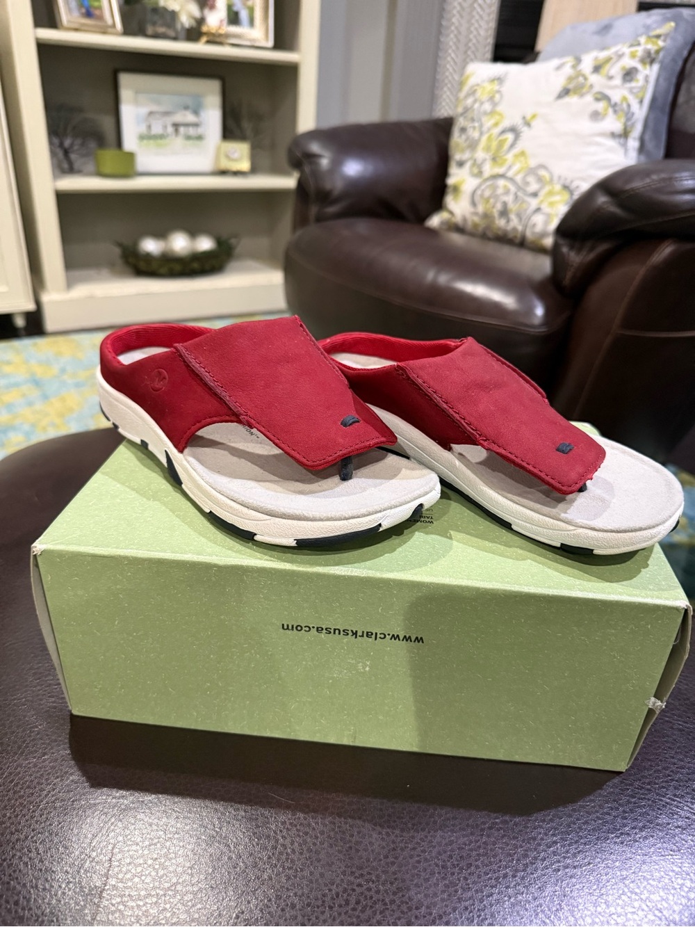 Merrell Kids Red Slip-On Toe-Post Sandals
